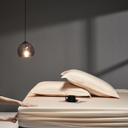 秀色2025新款高端纯棉床笠单件全棉全包床套三件套100s新疆长绒棉酒店床垫保护套 梦易-奶昔白