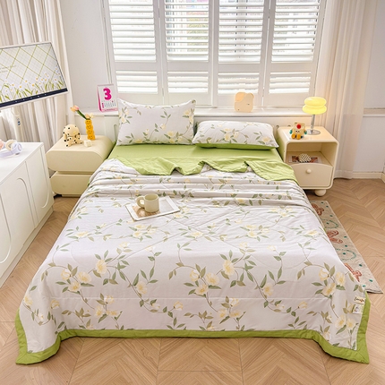 思雅庭 2025新款里外全棉夏被新疆棉花夏凉被空调被 春暖花开