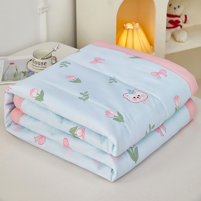 91家纺网 家纺一手货源 找家纺 中国龙家纺 2025新款舒爽柔小棉夏被被子被芯 温妮小熊