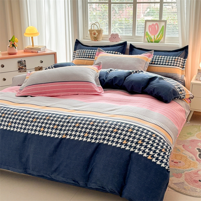 91家纺网 家纺一手货源 找家纺 爱一个家 2025新款植物羊绒四件套 奥加丽