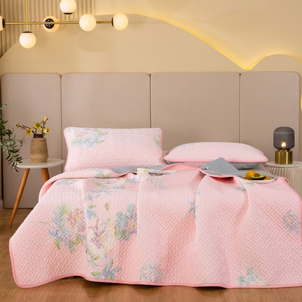 美丽折2025夏季新品高端加厚全冰丝生物基乳胶凉席三件套 水洗天然乳胶凉席 爱尔兰风采