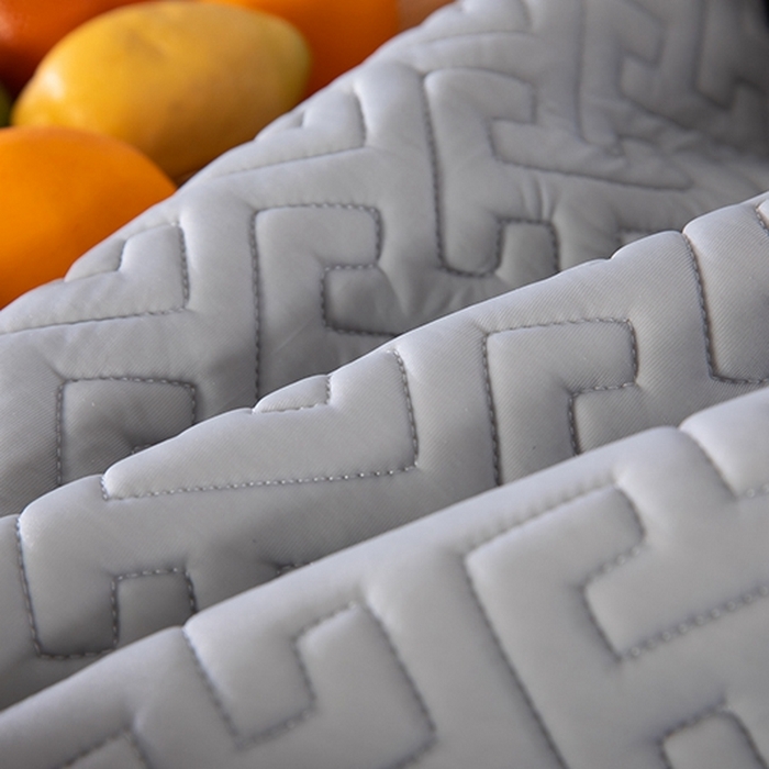 91家纺网 家纺一手货源 找家纺 美丽折2025夏季新品高端加厚全冰丝生物基乳胶凉席三件套 水洗天然乳胶凉席 经典灰T