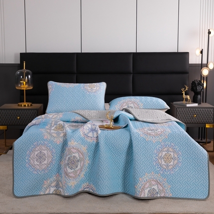 美丽折2025夏季新品高端加厚全冰丝生物基乳胶凉席三件套 水洗天然乳胶凉席 德莎丽堡