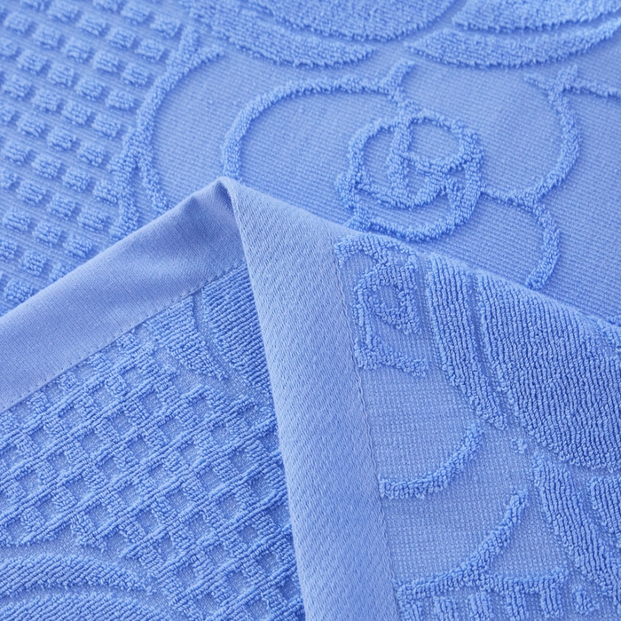 91家纺网 家纺一手货源 找家纺 爱港家纺 2025新款上海专版老式怀旧全棉A类纱布毛巾被 茶花-蓝