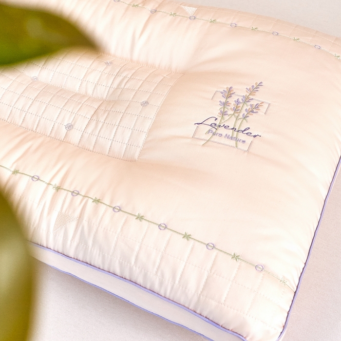 91家纺网 家纺一手货源 找家纺 爱尚家枕芯 2025新款薰衣草舒适承托养颈枕枕头枕芯 粉（48*74cm/只）