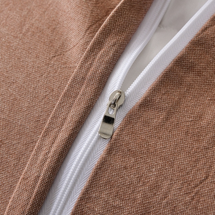 91家纺网 家纺一手货源 找家纺 金艾草2025年新款60S纯棉色织水洗大提花四件套 时光条-拿铁