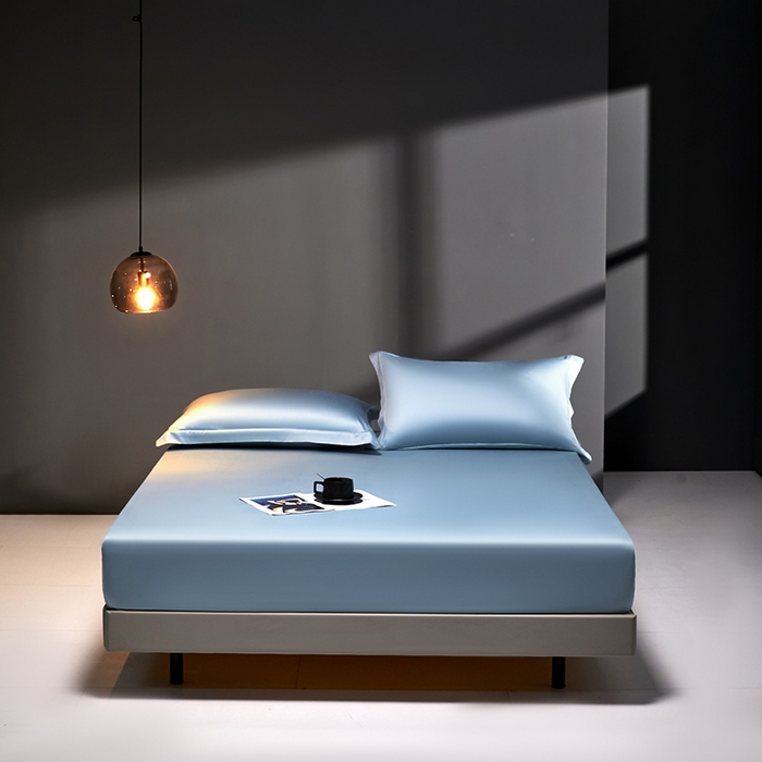 91家纺网 家纺一手货源 找家纺 秀色2025新款高端纯棉床笠单件全棉全包床套三件套100s新疆长绒棉酒店床垫保护套 梦易-郁兰