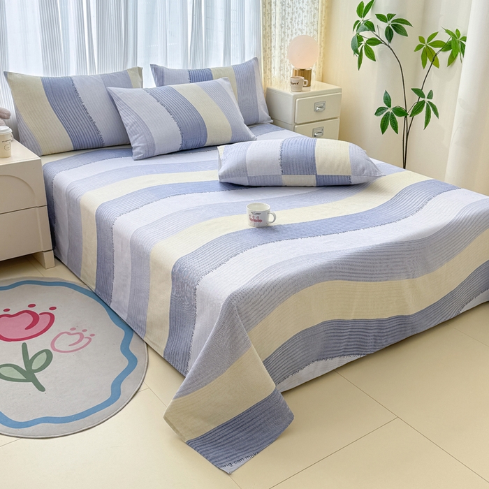 91家纺网 家纺一手货源 找家纺 仟网汇 2025新款老粗布床单粗布凉席老粗布单床单枕套单品 流年