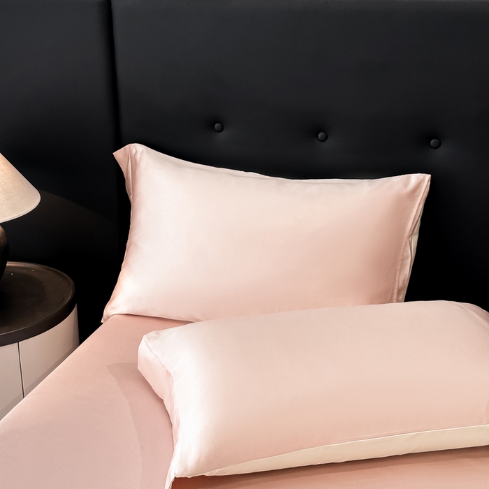 91家纺网 家纺一手货源 找家纺 满羽家纺 2025新款冰丝夏被四件套-满绣系列 迷蝶-桃粉