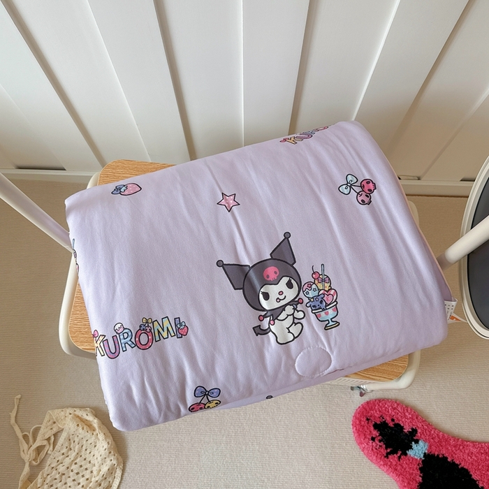 91家纺网 家纺一手货源 找家纺 兜米家居 2025夏季新品三丽鸥深睡双感针织凉感空调被夏被 甜心库洛米