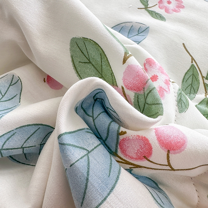 91家纺网 家纺一手货源 找家纺 瑜珠家纺 2025新款里外全棉棉花夏被 花样年华