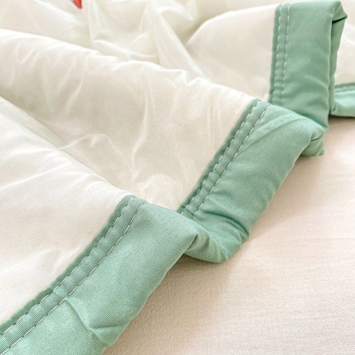 91家纺网 家纺一手货源 找家纺 顺顺家纺 2025新款凉感丝印花夏被空调被 萌宝熊猫