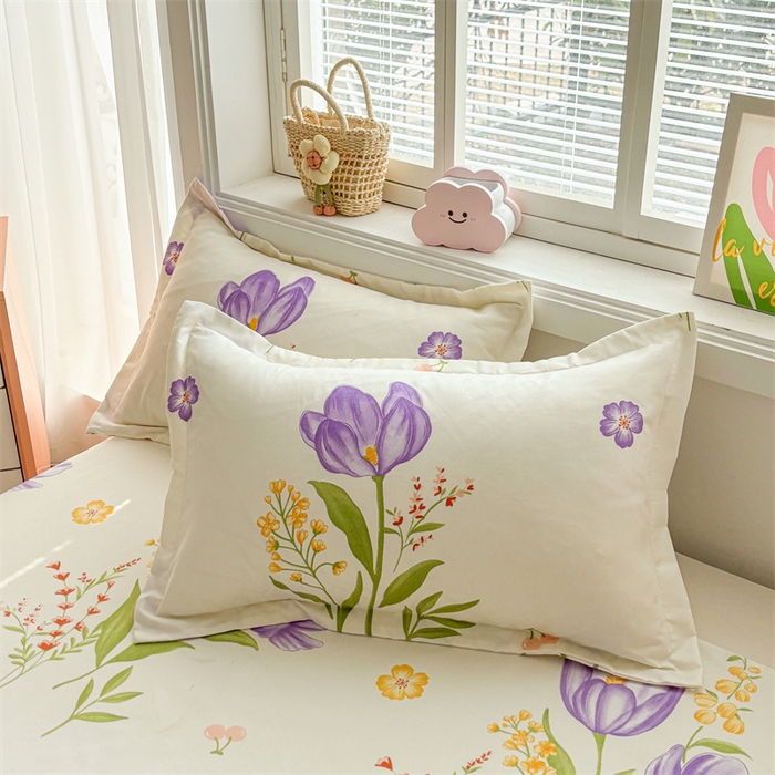 91家纺网 家纺一手货源 找家纺 爱一个家 2025新款植物羊绒四件套 幽境花开