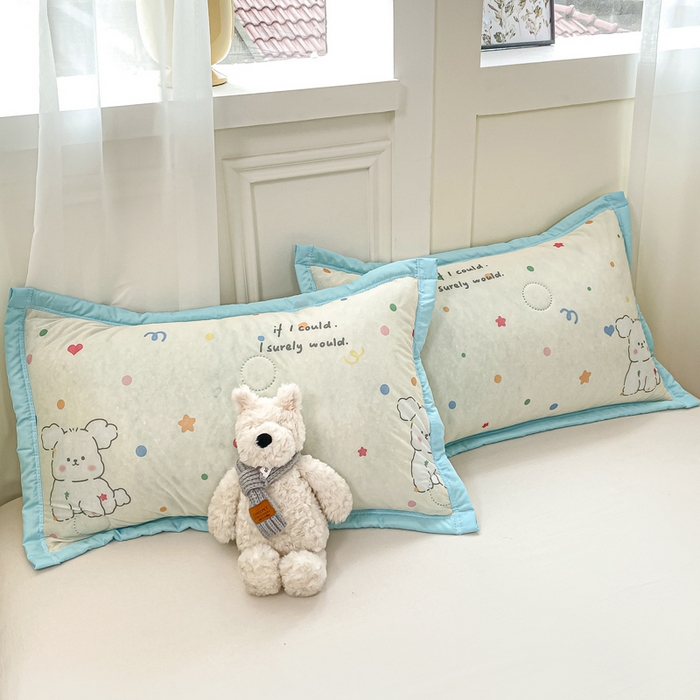 91家纺网 家纺一手货源 找家纺 顺顺家纺 2025新款凉感丝印花夏被空调被 快乐小狗