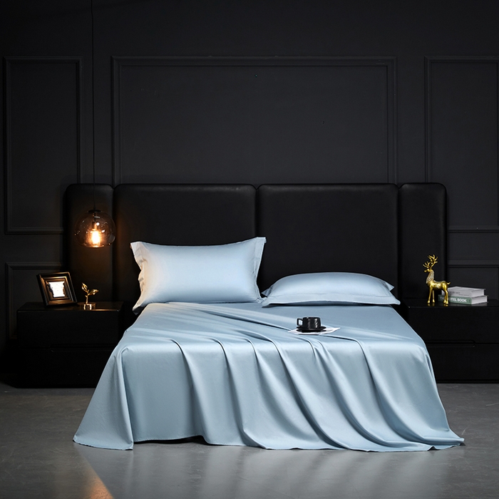 91家纺网 家纺一手货源 找家纺 秀色2025新款A类高端100s新疆长绒棉纯棉床单单件全棉单人贡缎加厚被单三件套 莫奈-郁兰