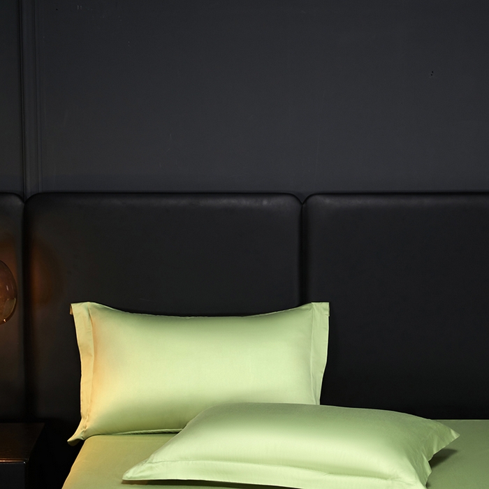 91家纺网 家纺一手货源 找家纺 秀色2025新款A类高端100s新疆长绒棉纯棉床单单件全棉单人贡缎加厚被单三件套 莫奈-艾绿