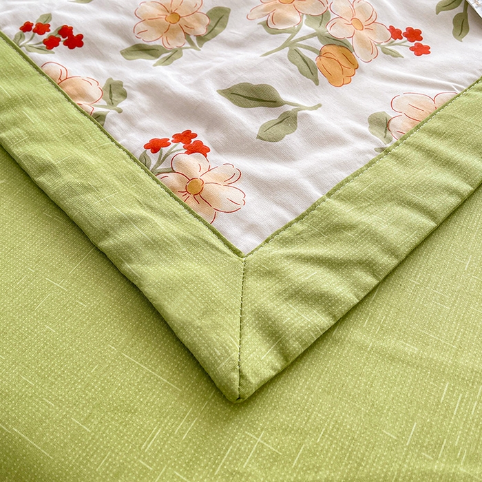 91家纺网 家纺一手货源 找家纺 思雅庭 2025新款里外全棉夏被新疆棉花夏凉被空调被 悦夏花语