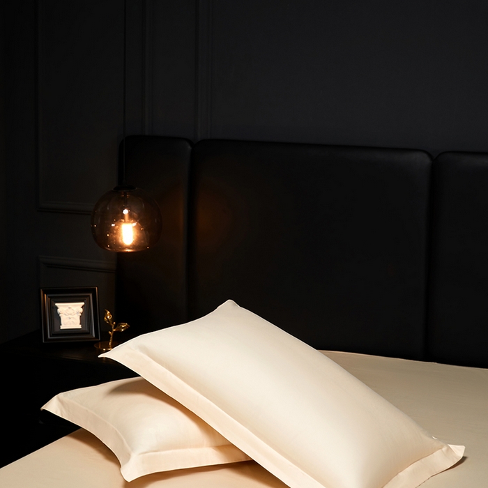 91家纺网 家纺一手货源 找家纺 秀色2025新款A类高端100s新疆长绒棉纯棉床单单件全棉单人贡缎加厚被单三件套 莫奈-奶昔白