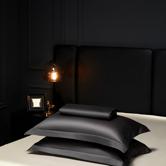 91家纺网 家纺一手货源 找家纺 秀色2025新款A类高端100s新疆长绒棉纯棉床单单件全棉单人贡缎加厚被单三件套 莫奈-帝王灰