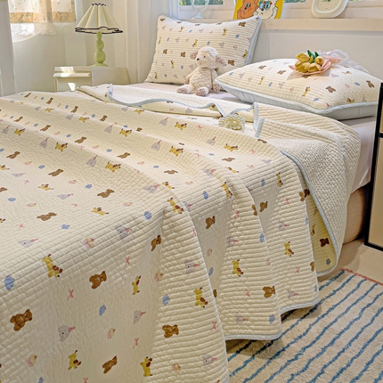 91家纺网 家纺一手货源 找家纺 （总）漫时光 2025新款全棉纯棉新疆棉花夹层单床盖