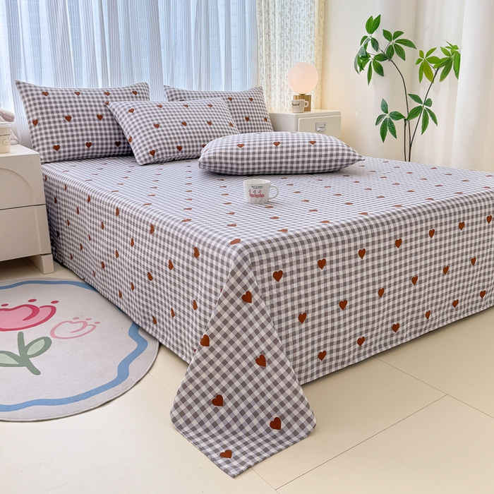 91家纺网 家纺一手货源 找家纺 仟网汇 2025新款老粗布床单粗布凉席老粗布单床单枕套单品 咖小心