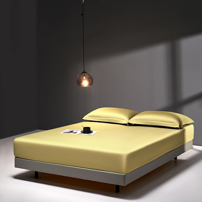 91家纺网 家纺一手货源 找家纺 秀色2025新款高端纯棉床笠单件全棉全包床套三件套100s新疆长绒棉酒店床垫保护套 梦易-奶茶米