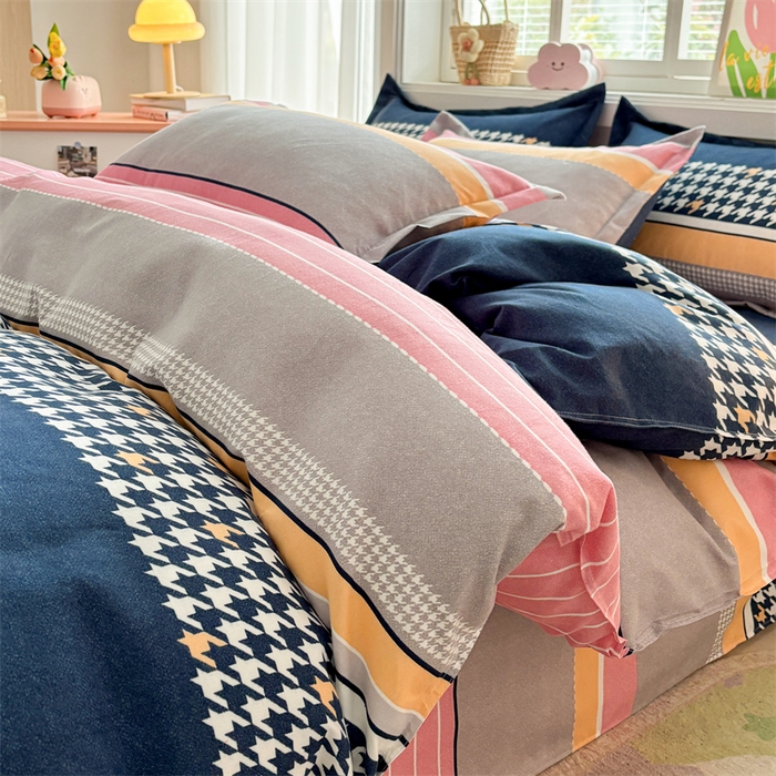 91家纺网 家纺一手货源 找家纺 爱一个家 2025新款植物羊绒四件套 奥加丽