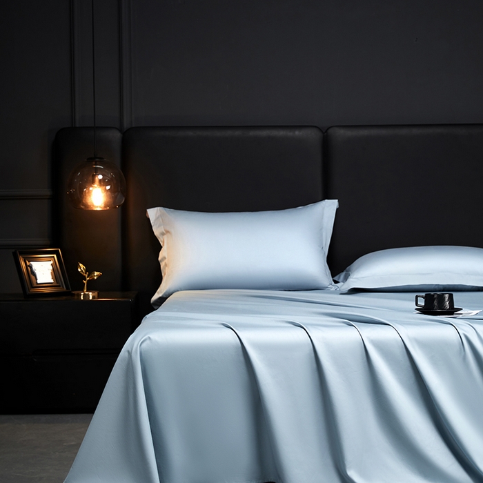 91家纺网 家纺一手货源 找家纺 秀色2025新款A类高端100s新疆长绒棉纯棉床单单件全棉单人贡缎加厚被单三件套 莫奈-郁兰