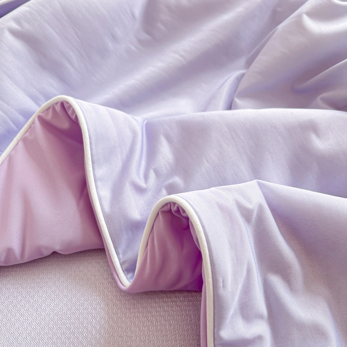 91家纺网 家纺一手货源 找家纺 博雅 2025新款 三丽鸥凉感丝夏被冰丝凉席组合四件套 开心库洛米