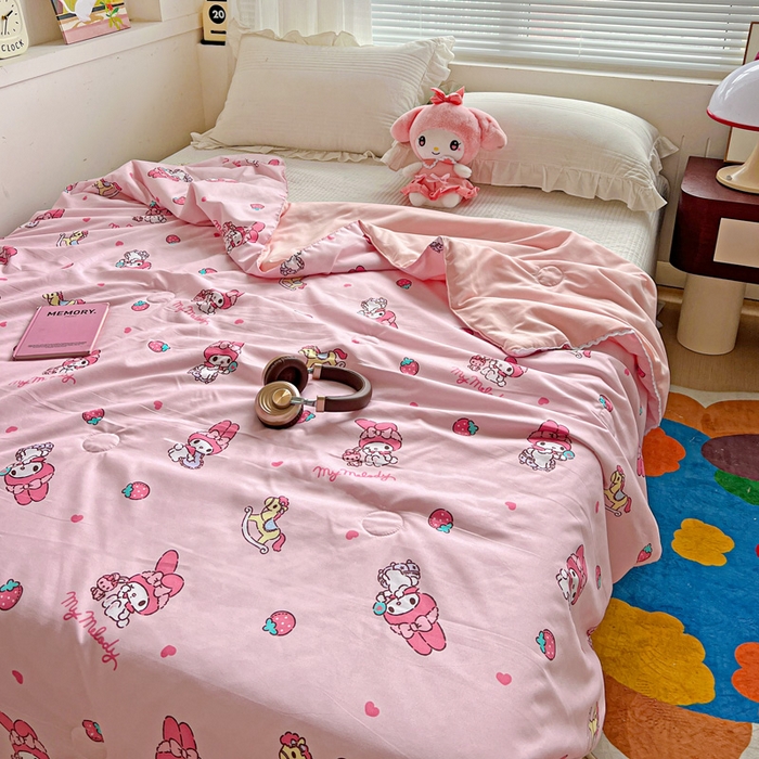 91家纺网 家纺一手货源 找家纺 妖妖家纺 2025新款超柔双层纱糯糯针织棉夏凉被 逛逛游乐园