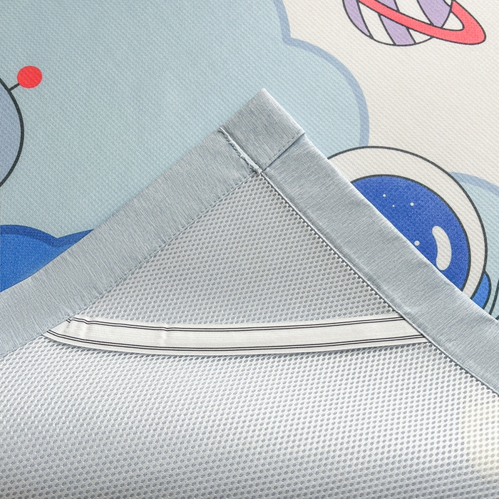 91家纺网 家纺一手货源 找家纺 博雅 2025新款独家版权A类大版数码印花1200D冰丝凉席 太空漫步