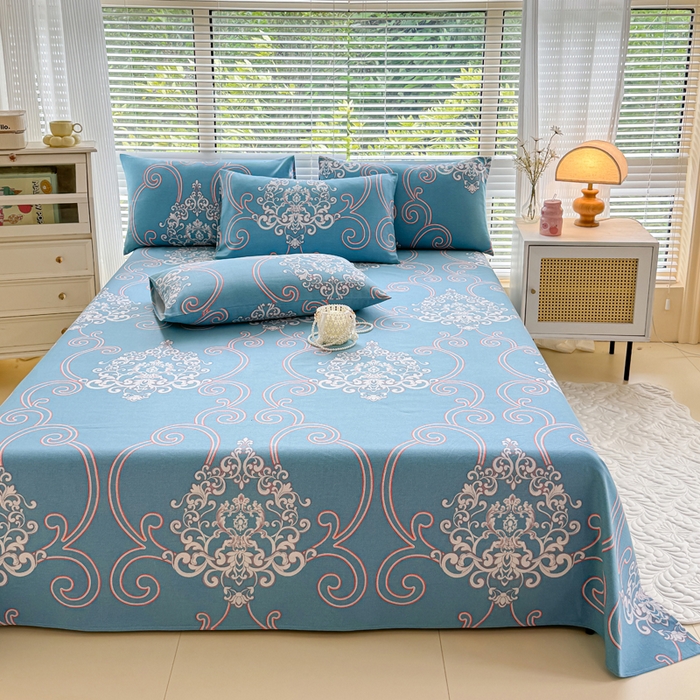 91家纺网 家纺一手货源 找家纺 仟网汇 2025新款老粗布床单粗布凉席老粗布单床单枕套单品 欧式风情