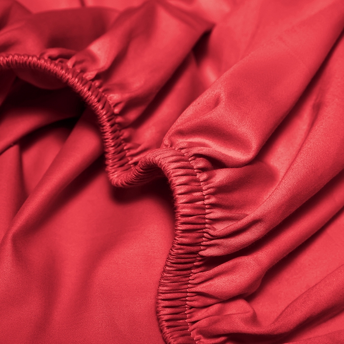 91家纺网 家纺一手货源 找家纺 秀色2025新款高端纯棉床笠单件全棉全包床套三件套100s新疆长绒棉酒店床垫保护套 梦易-海棠红