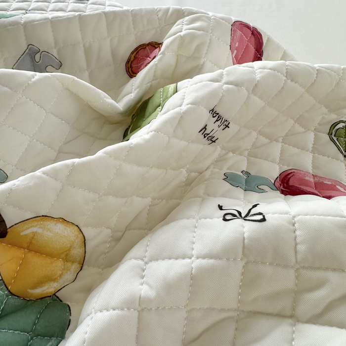 91家纺网 家纺一手货源 找家纺 爱港家纺 2025新款凉感丝双人长枕巾 夏季情侣枕头巾 绑带长枕巾 水果汇 120*48