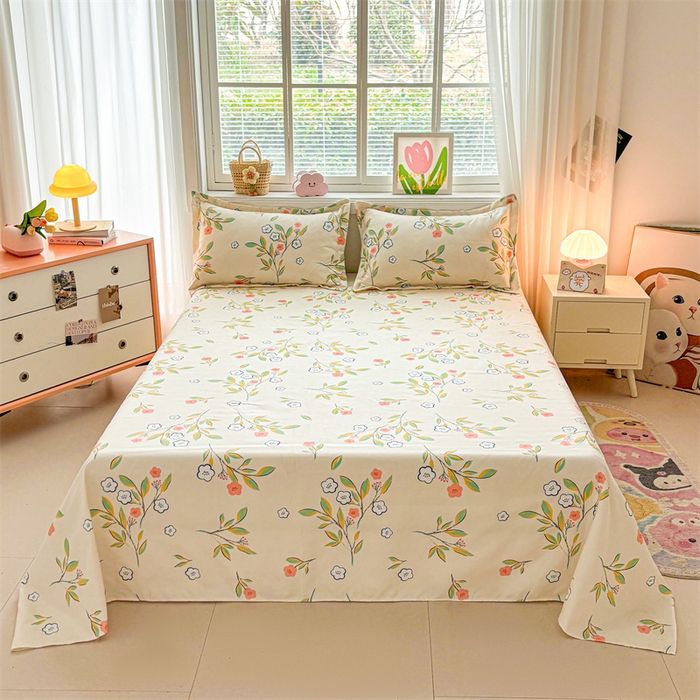 91家纺网 家纺一手货源 找家纺  爱一个家 2025新款植物羊绒四件套 恬静花开