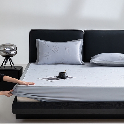 （总）小牛席业 2025新款全PE柳烟冰丝凉席席子（床笠款）凉席藤席冰藤席冰丝席竹席空调席草席乳胶席豆豆席三件套