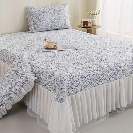 91家纺网 家纺一手货源 找家纺 （总）鑫姿 2025新款5A抗菌凉席床裙款-雅致系列