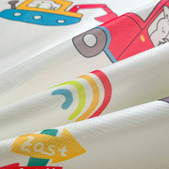 91家纺网 家纺一手货源 找家纺 博雅 2025新款独家版权A类大版数码印花1200D冰丝凉席 汽车派对