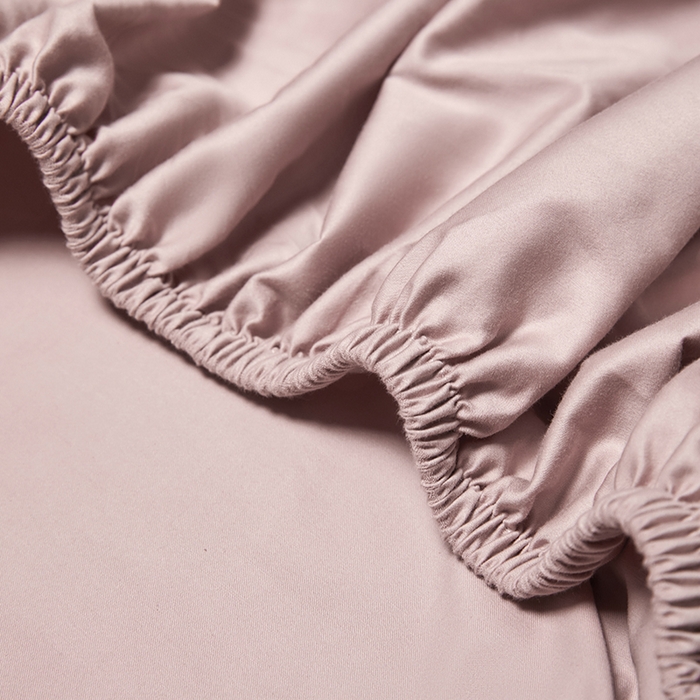 91家纺网 家纺一手货源 找家纺 秀色2025新款高端纯棉床笠单件全棉全包床套三件套100s新疆长绒棉酒店床垫保护套 梦易-粉末白