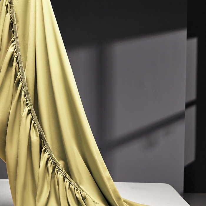 91家纺网 家纺一手货源 找家纺 秀色2025新款高端纯棉床笠单件全棉全包床套三件套100s新疆长绒棉酒店床垫保护套 梦易-奶茶米