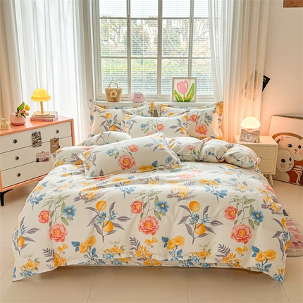 爱一个家 2025新款植物羊绒四件套 幽幽花香