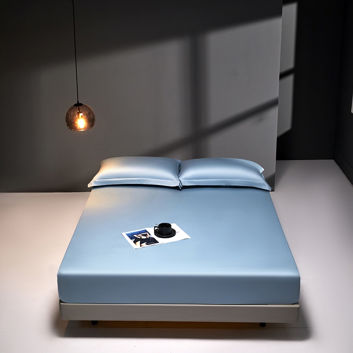 91家纺网 家纺一手货源 找家纺 秀色2025新款高端纯棉床笠单件全棉全包床套三件套100s新疆长绒棉酒店床垫保护套 梦易-郁兰