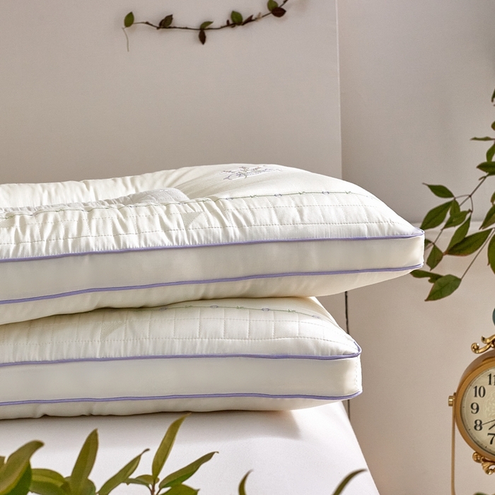 91家纺网 家纺一手货源 找家纺 爱尚家枕芯 2025新款薰衣草舒适承托养颈枕枕头枕芯 白（48*74cm/只）