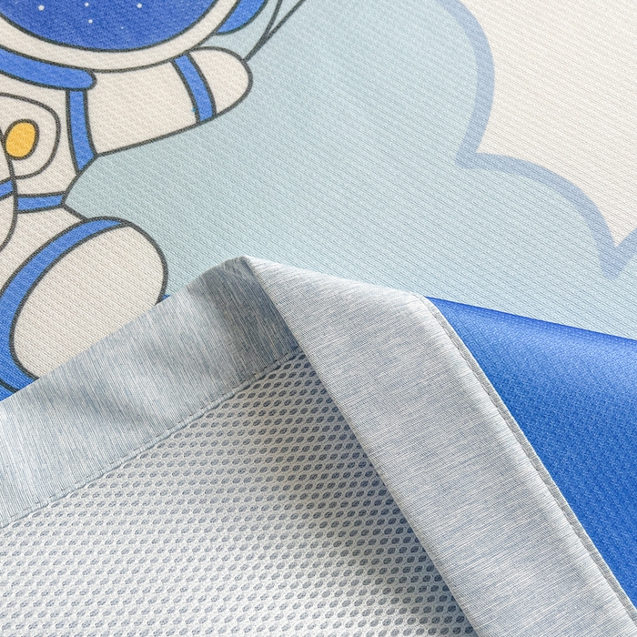 91家纺网 家纺一手货源 找家纺 博雅 2025新款独家版权A类大版数码印花1200D冰丝凉席 太空漫步