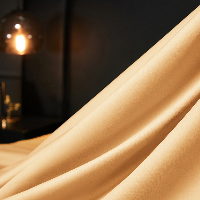 91家纺网 家纺一手货源 找家纺 秀色2025新款A类高端100s新疆长绒棉纯棉床单单件全棉单人贡缎加厚被单三件套 莫奈-南瓜橘