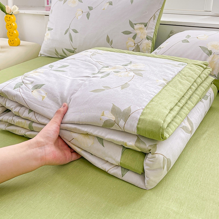 91家纺网 家纺一手货源 找家纺 思雅庭 2025新款里外全棉夏被新疆棉花夏凉被空调被 春暖花开