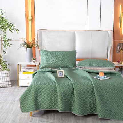 91家纺网 家纺一手货源 找家纺 （总）美丽折2025夏季新品高端加厚全冰丝生物基乳胶凉席三件套 水洗天然乳胶凉席