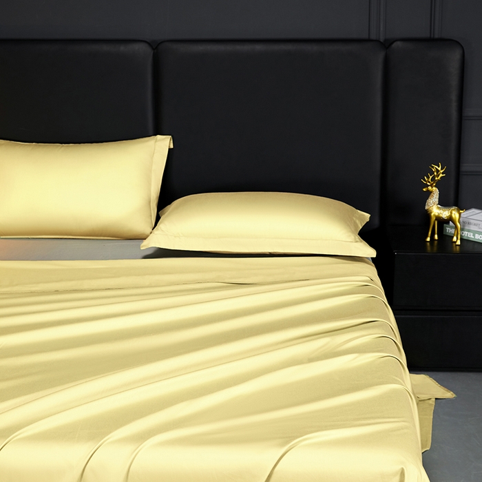 91家纺网 家纺一手货源 找家纺 秀色2025新款A类高端100s新疆长绒棉纯棉床单单件全棉单人贡缎加厚被单三件套 莫奈-奶茶米