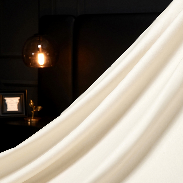 91家纺网 家纺一手货源 找家纺 秀色2025新款A类高端100s新疆长绒棉纯棉床单单件全棉单人贡缎加厚被单三件套 莫奈-皓月白