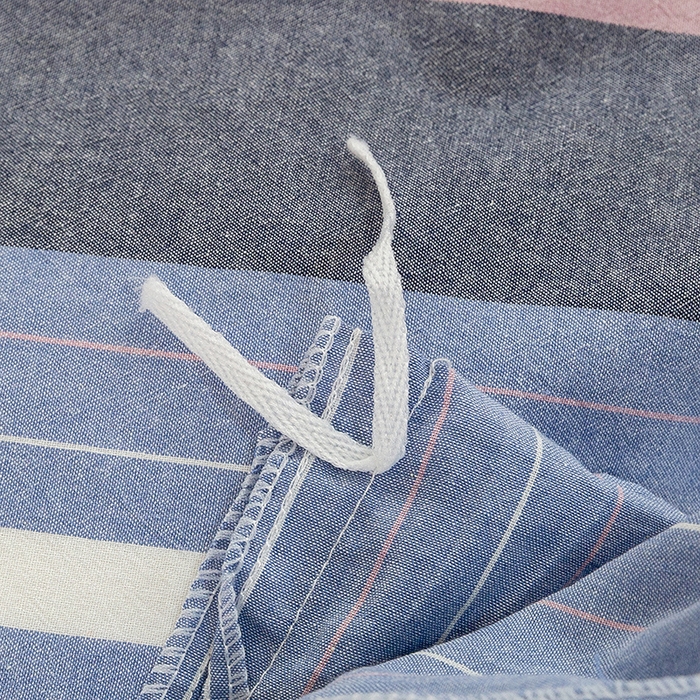 91家纺网 家纺一手货源 找家纺 喜四方 2025新款全棉色织水洗棉四件套 格林（兰）